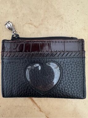 BRIGHTON VINTAGE CARD HOLDER WITH HEART WINDOW